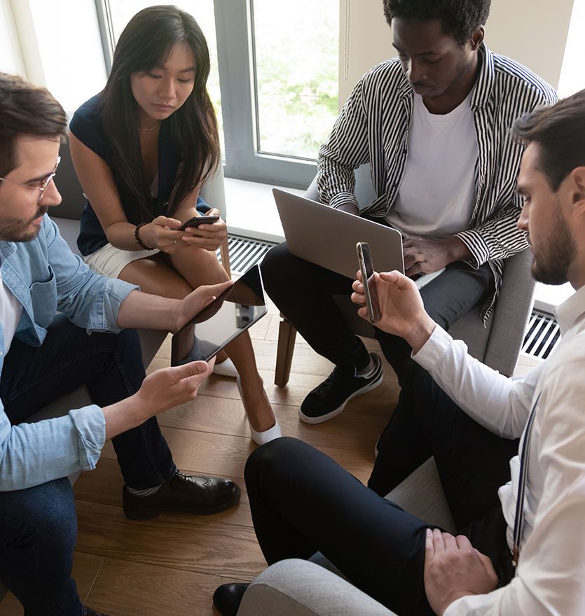 Business Team working online