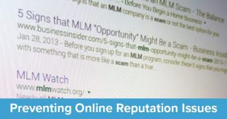 Online Reputation Search Results