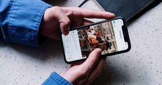 Social Media Content displayed on Mobile Device