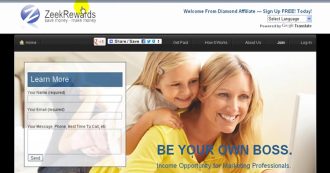 ZeekRewards.com Webpage